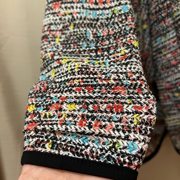 🔴 Papillon Multicolour Knit Wrap Cardigan Size Medium Long Sleeve - Picture 5 of 7
